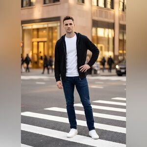 Econscious Hemp Blend Zip Hoodie Black Organic Cotton YKK